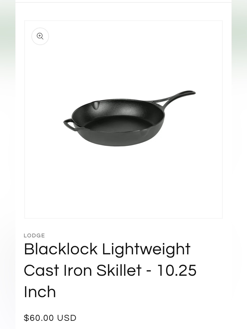 Lodge Lightweight Cast Iron Skillet - Black